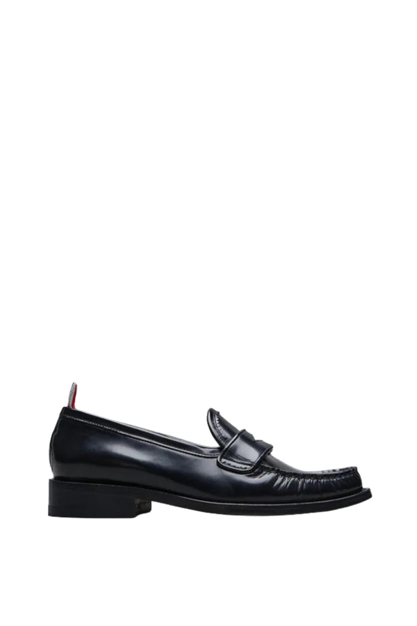 thom browne Spazzolato Pleated Varsity Loafer - Black