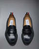 thom browne Spazzolato Pleated Varsity Loafer - Black - Thumbnail 2
