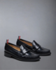thom browne Spazzolato Pleated Varsity Loafer - Black - Thumbnail 3