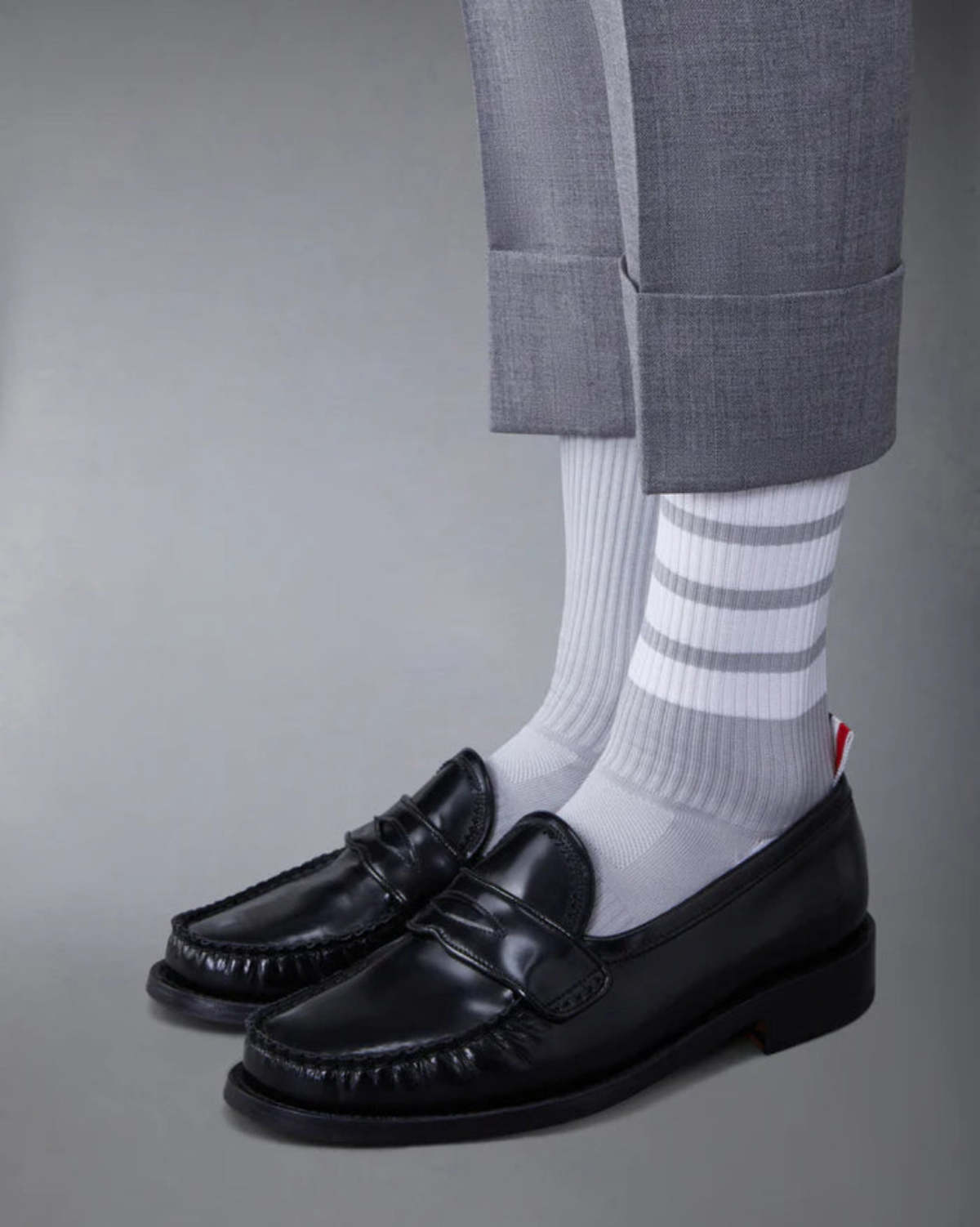 thom browne Spazzolato Pleated Varsity Loafer - Black - Image 5 of 5