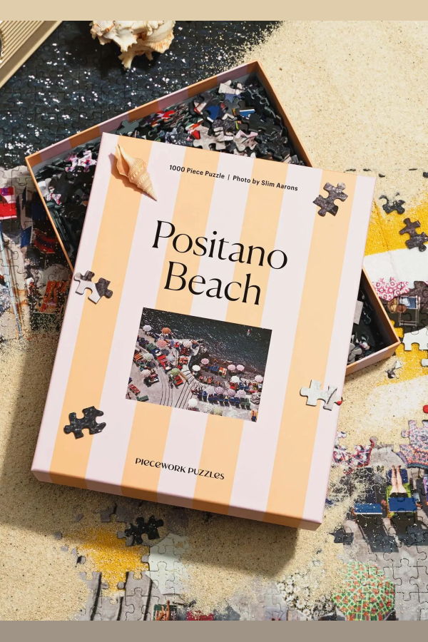Piecework Puzzles Positano Beach Slim Aarons 1000 Piece Jigsaw Puzzle