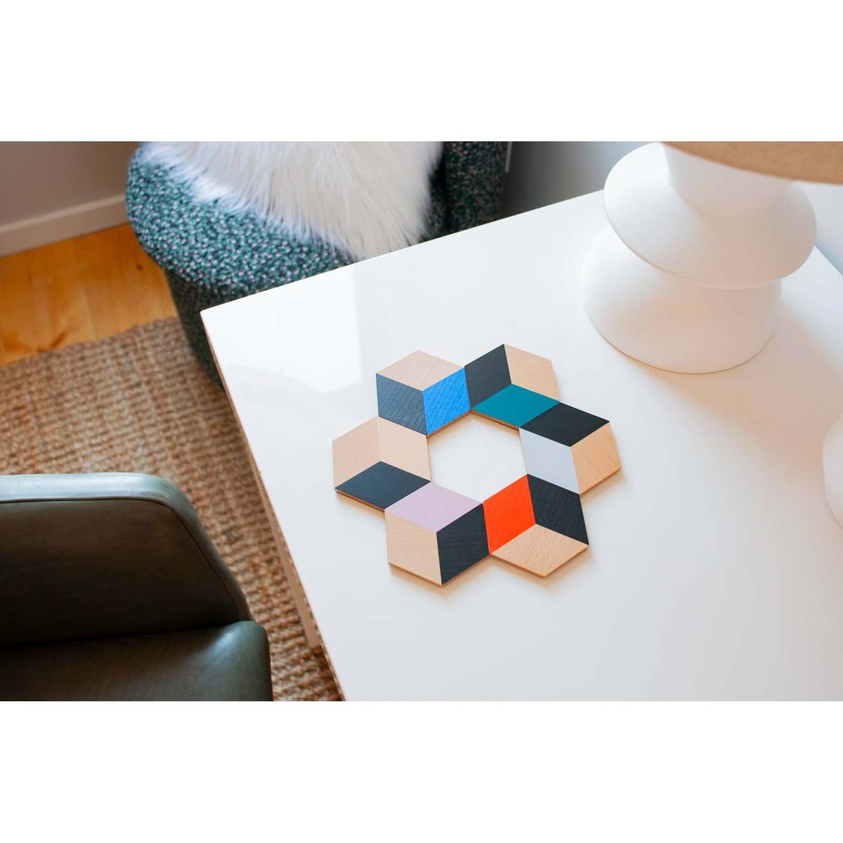 Areaware Table Tiles: Modern Multi Coasters - Image 7 of 7