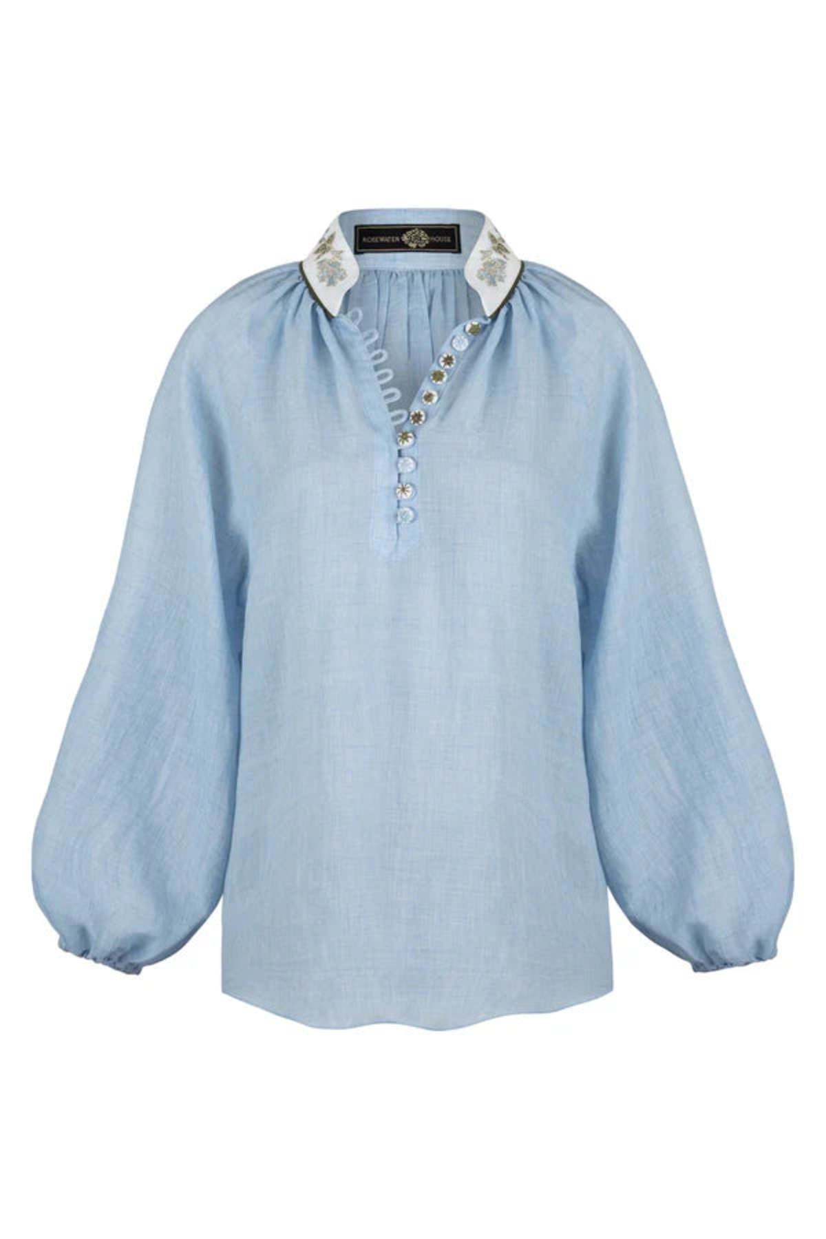Rosewater House Ivy Blouse - Blue/White - Image 2 of 2