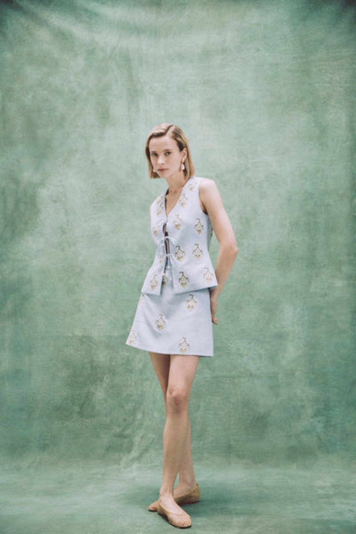 Rosewater House Sarv Vest - Blue/White - Image 1 of 2