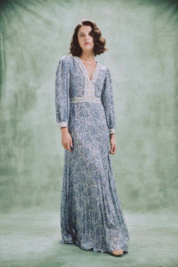 Rosewater House Tooba Maxi Dress - Blue