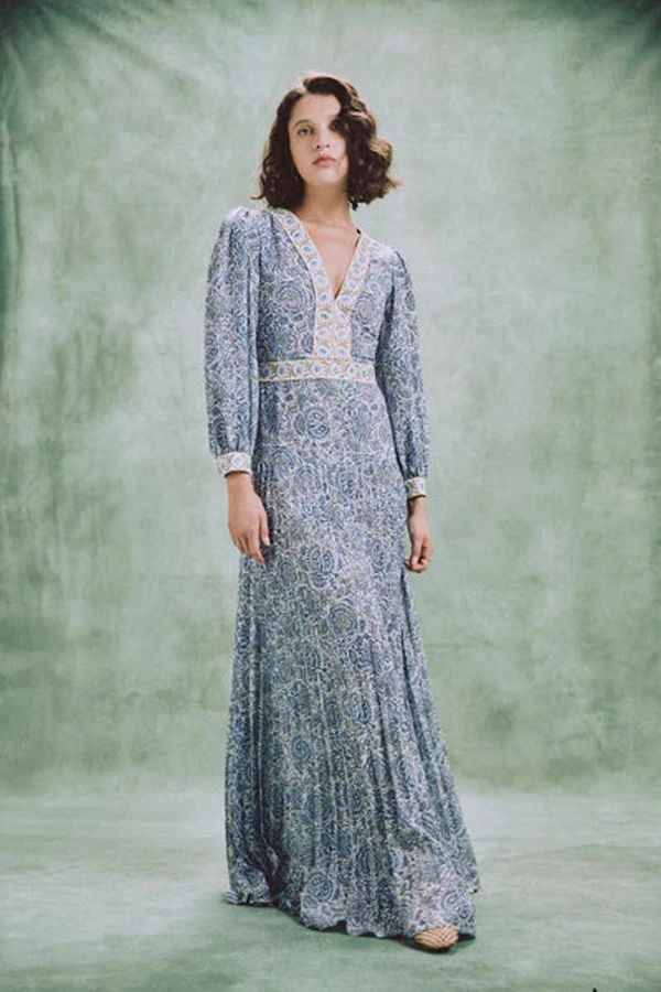 Rosewater House Tooba Maxi Dress - Blue