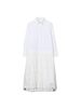 KIDS Thom Browne Pleated Bottom Shirtdress - White - Thumbnail 1