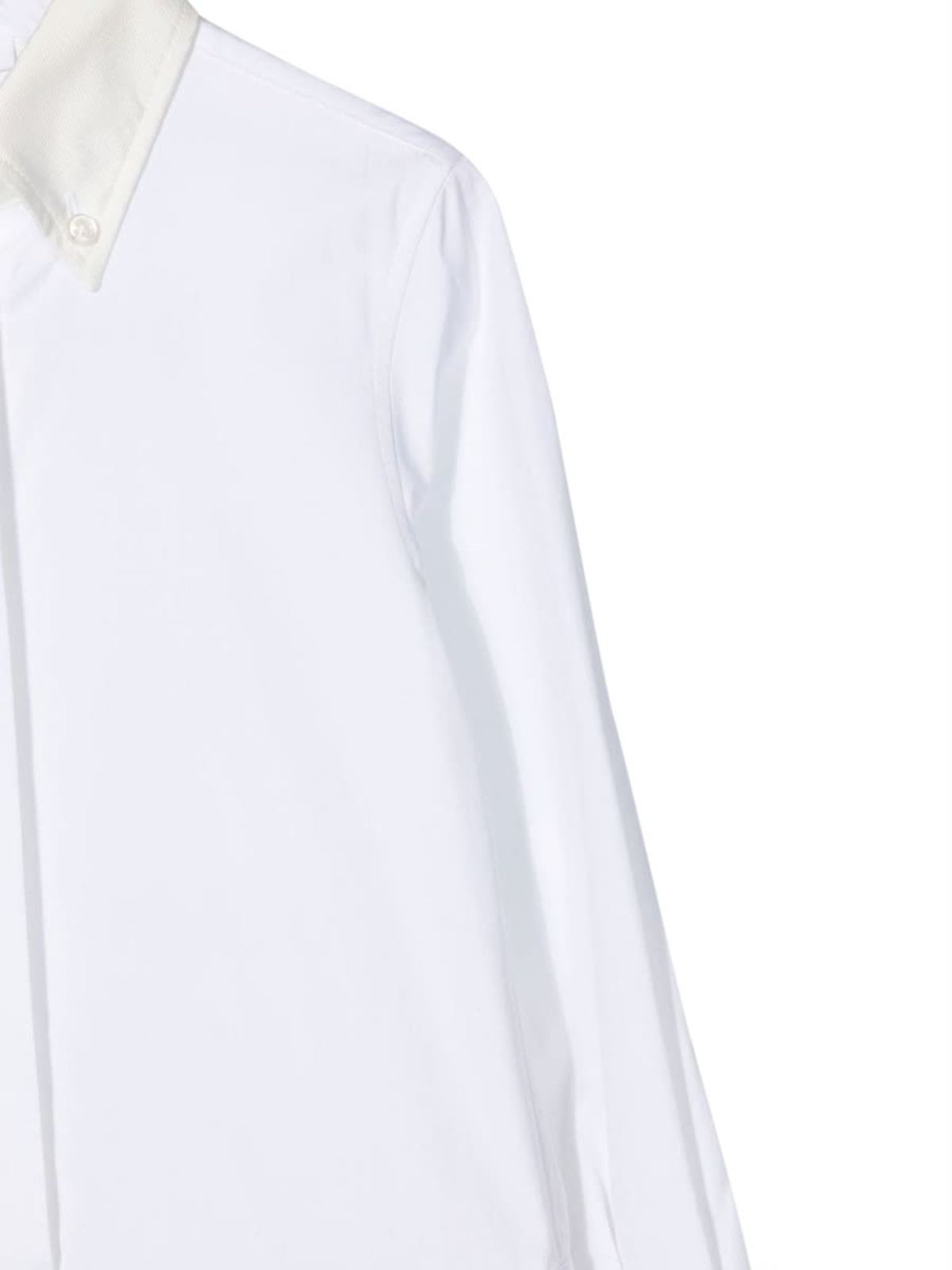 KIDS Thom Browne Pleated Bottom Shirtdress - White - Image 3 of 3