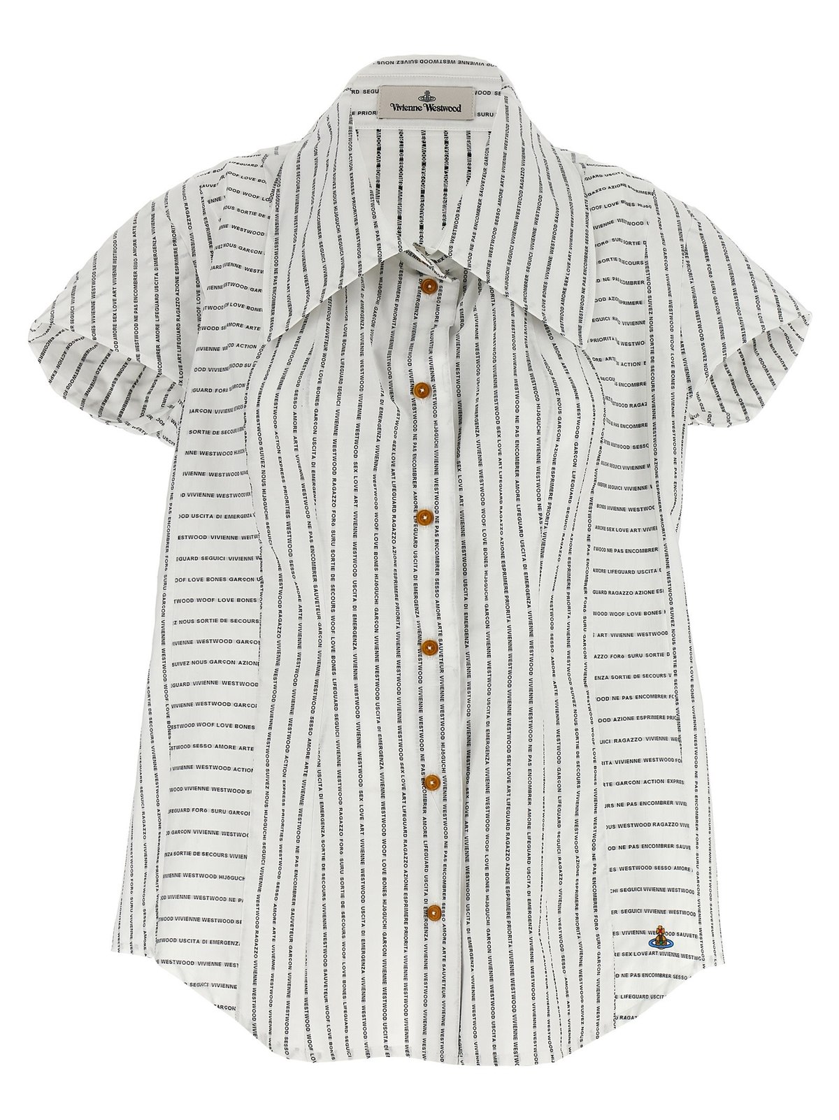 Vivienne Westwood Twisted Bagatelle Shirt - White/Black - Image 1 of 4
