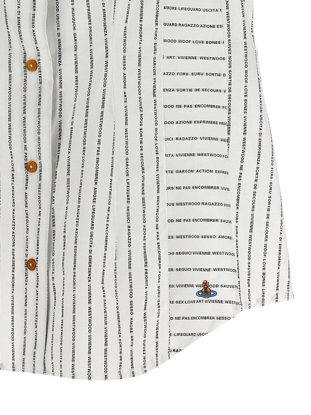 Vivienne Westwood Twisted Bagatelle Shirt - White/Black - Image 4 of 4