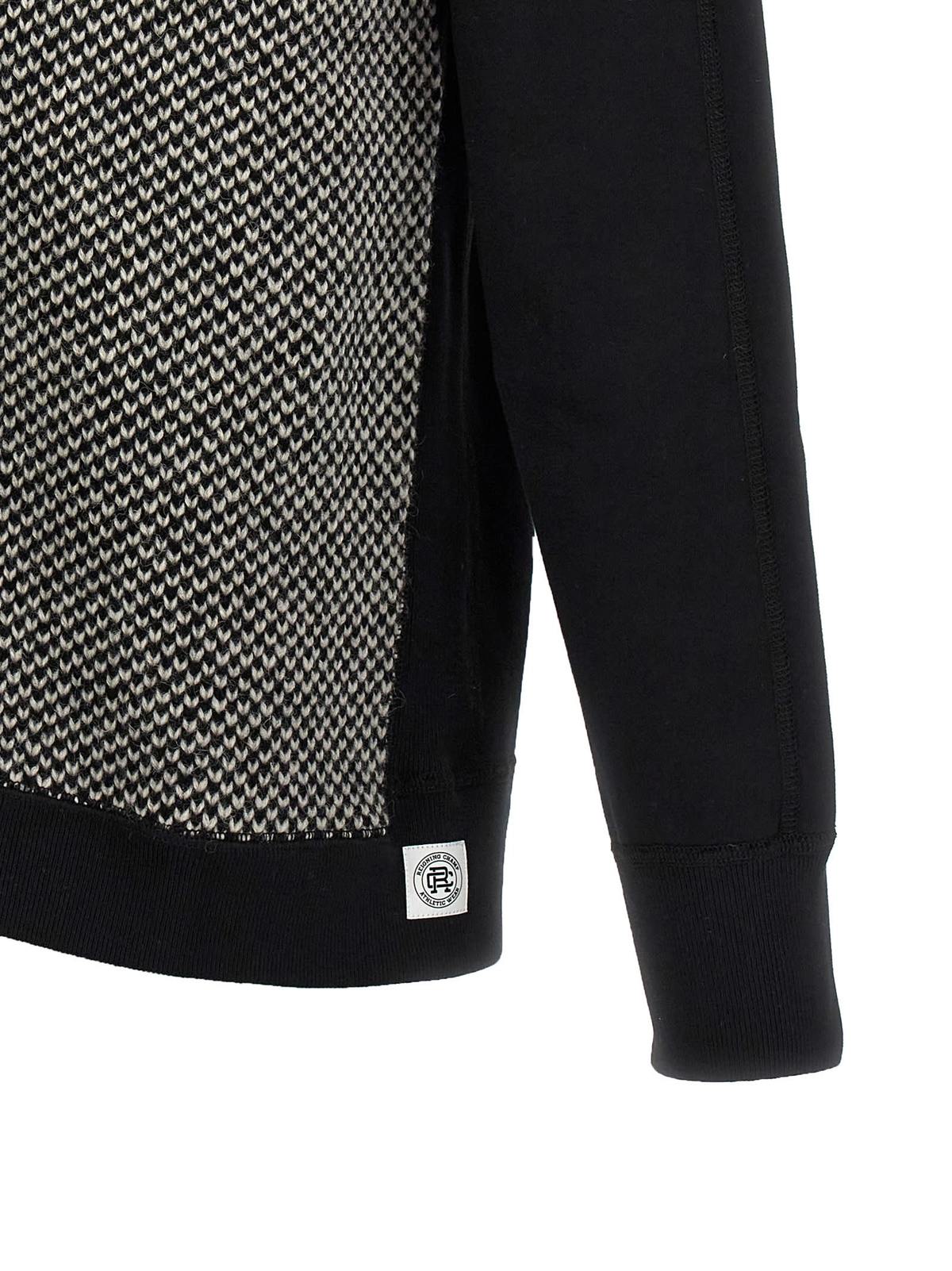 JUNYA WATANABE Jacquard Insert Hoodie - White/Black - Image 4 of 4