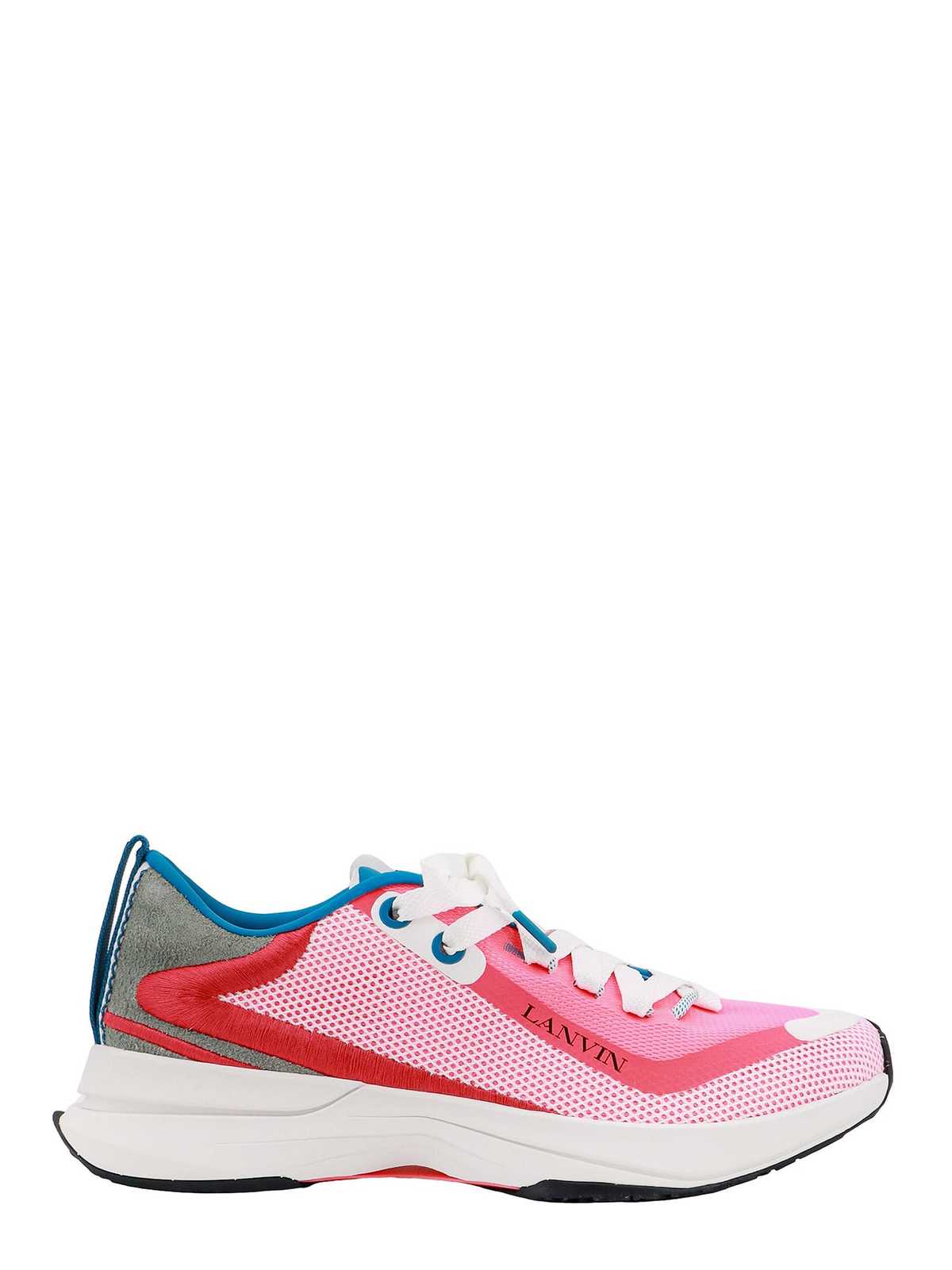 Lanvin Suede and Nylon Sneakers - Pink - Image 1 of 3