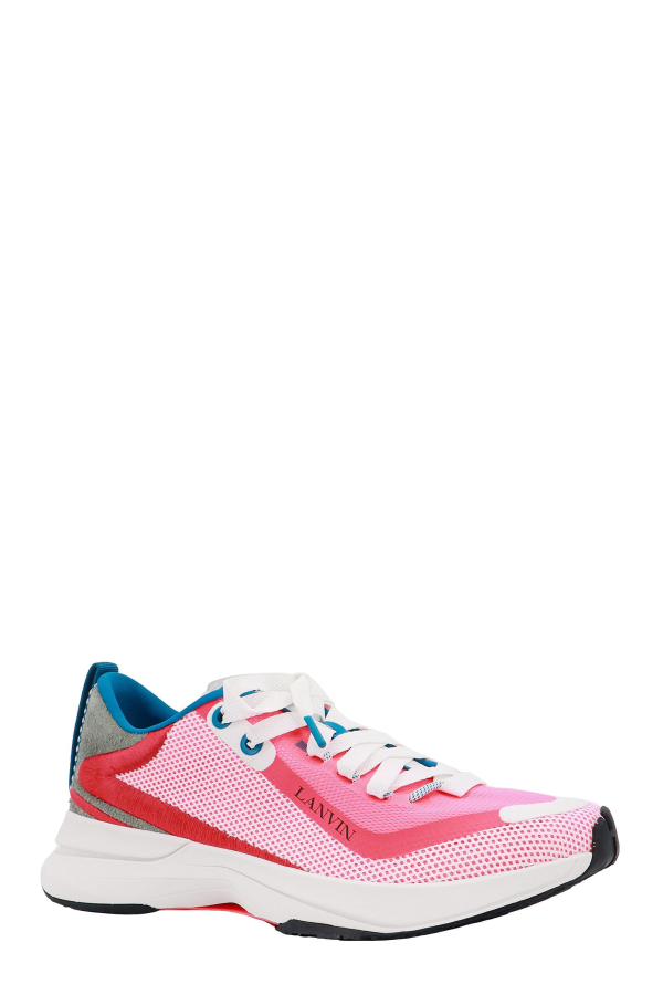 Lanvin Suede and Nylon Sneakers - Pink