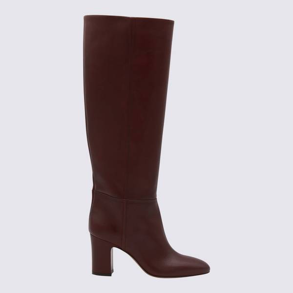 Paris Texas Brown Leather Boots - Rouge Noir