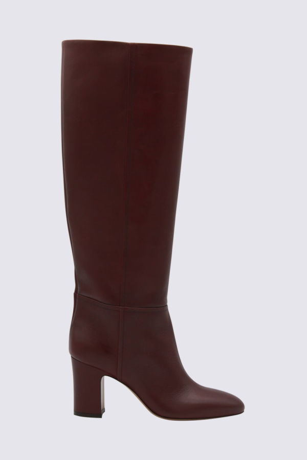 Paris Texas Brown Leather Boots - Rouge Noir
