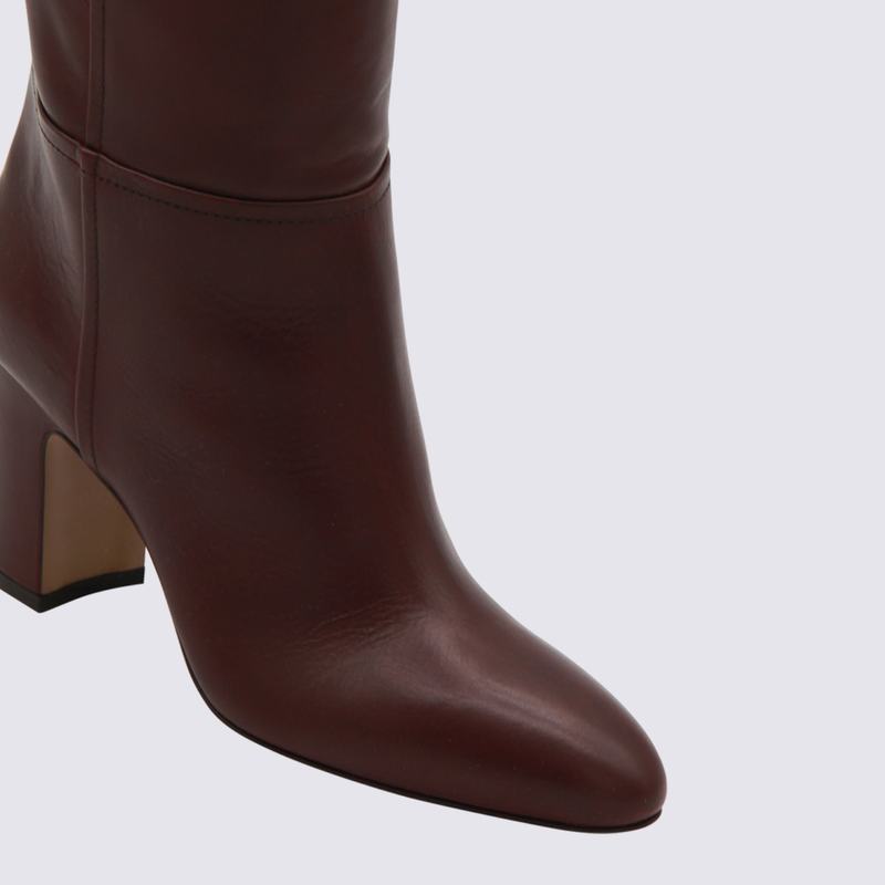 Paris Texas Brown Leather Boots - Rouge Noir