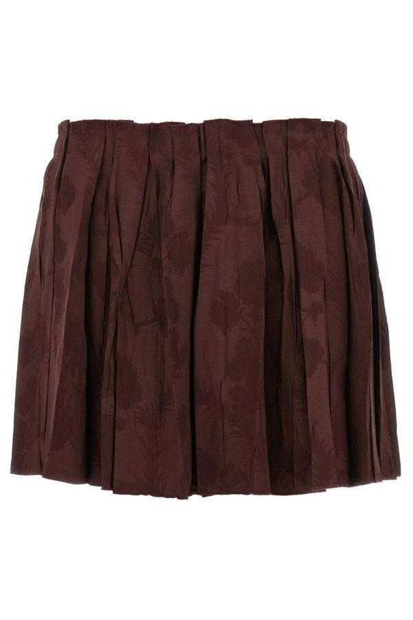 Etro Jacquard Floral Patterned Skirt - Bordeaux