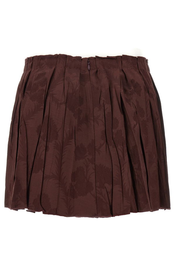 Etro Jacquard Floral Patterned Skirt - Bordeaux