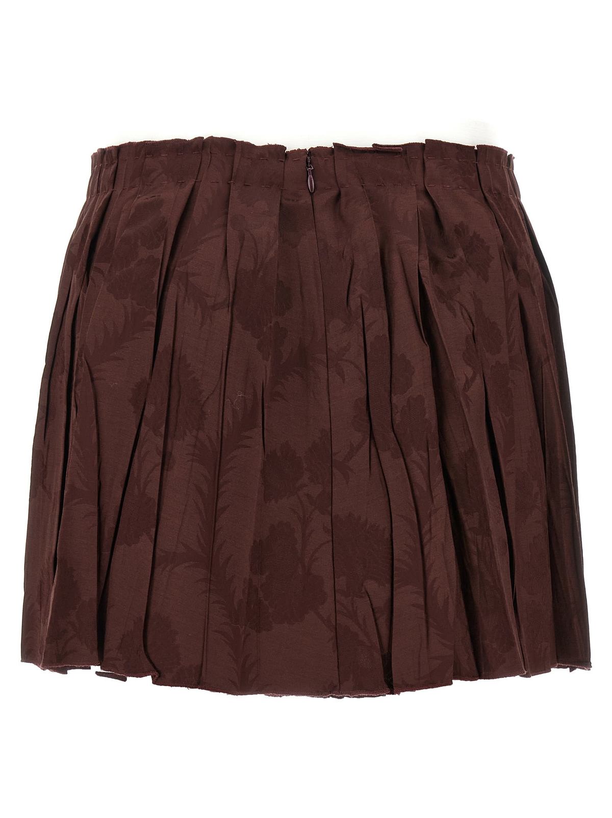Etro Jacquard Floral Patterned Skirt - Bordeaux - Image 2 of 4