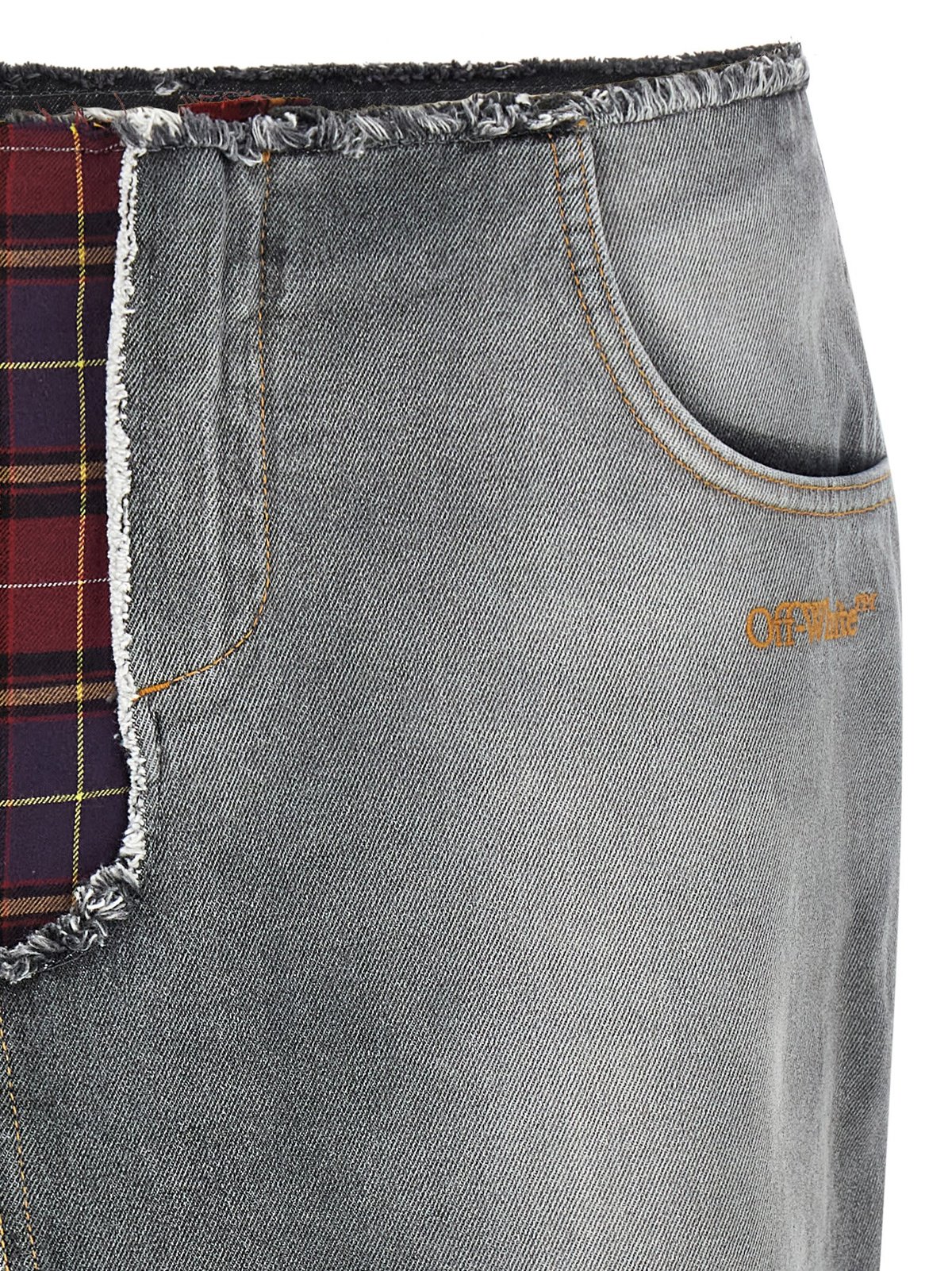 Off-White Patchwork Skirt - Multicolor - Image 3 of 4