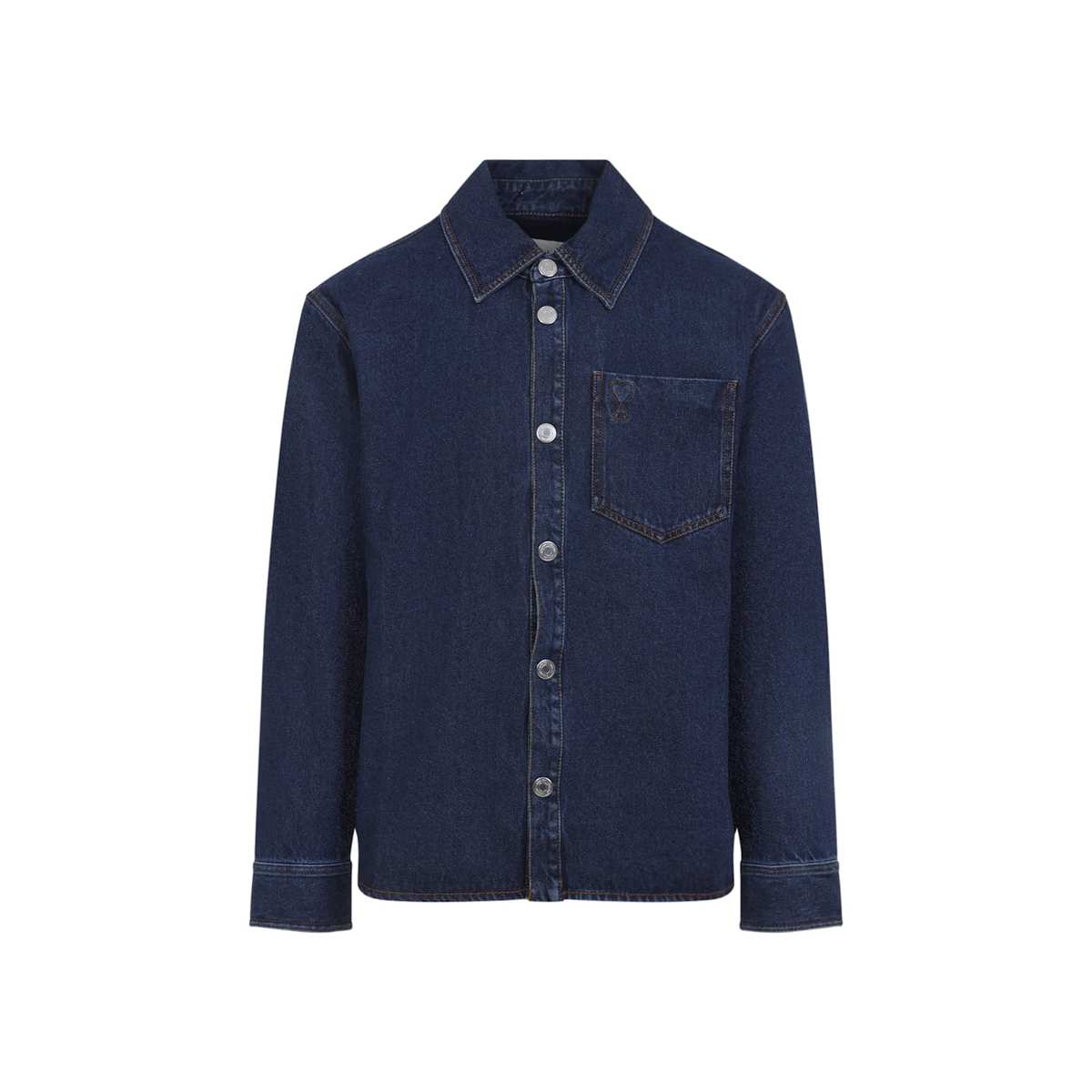 Ami Alexandre Mattiussi De Coeur Overshirt - Indigo - Image 2 of 5