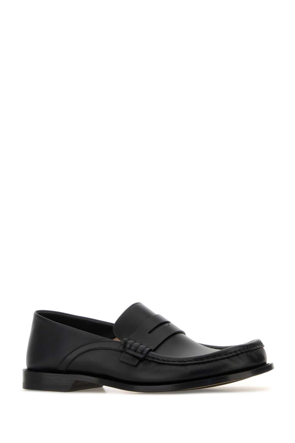 LOEWE Campo Flap Loafers - Black