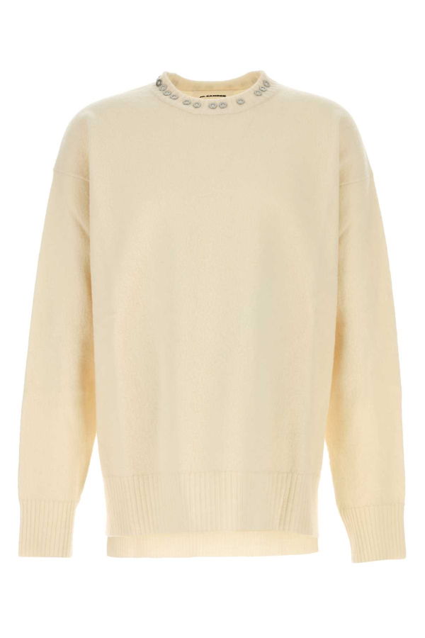 Jil Sander Ivory Wool Sweater - Ivory