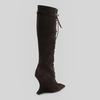 Paris Texas Stiletto Boots 105 - Ebony - Thumbnail 3