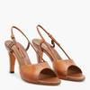 MIU MIU Brown Leather Sandals - Brandy - Thumbnail 2