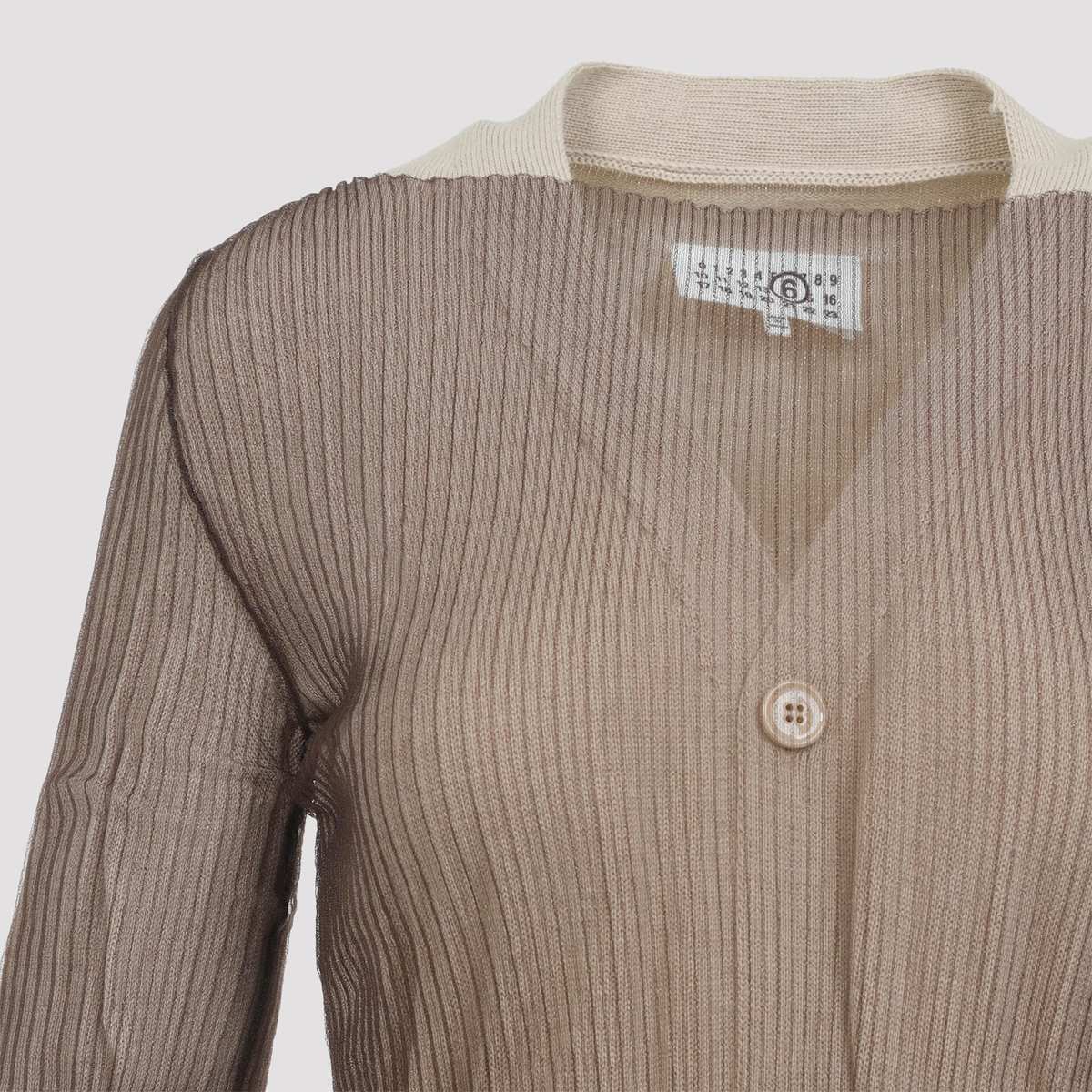 MM6 Maison Margiela Cardigan - Beige Brown - Image 5 of 5