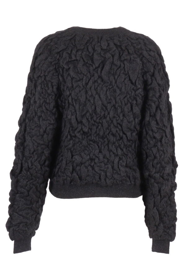 Fabiana Filippi Mohair Bubble Stitch Bomber Cardigan - Black