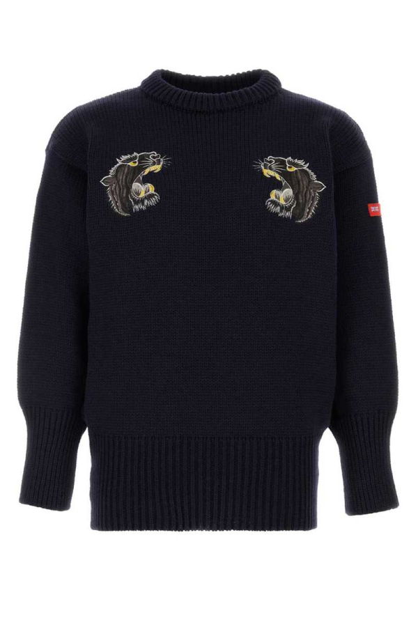 JUNYA WATANABE Midnight Blue Wool Sweater - Navy