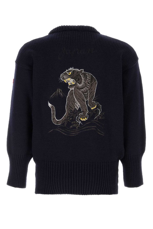 JUNYA WATANABE Midnight Blue Wool Sweater - Navy