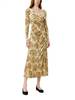 Ganni Long Dress With Print Dress - Ivory - Thumbnail 2