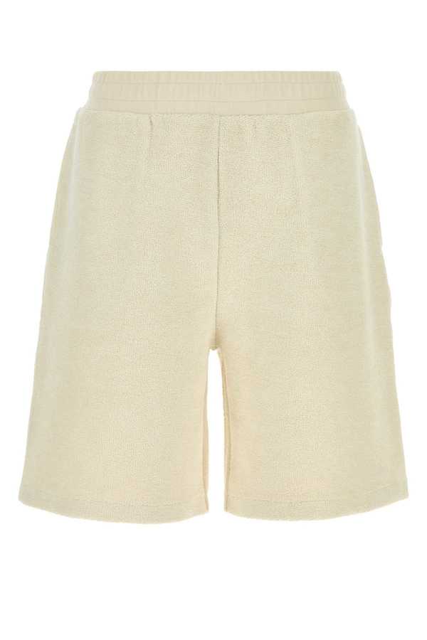 Ami Alexandre Mattiussi Ivory Terry Fabric Bermuda Shorts - Ivory