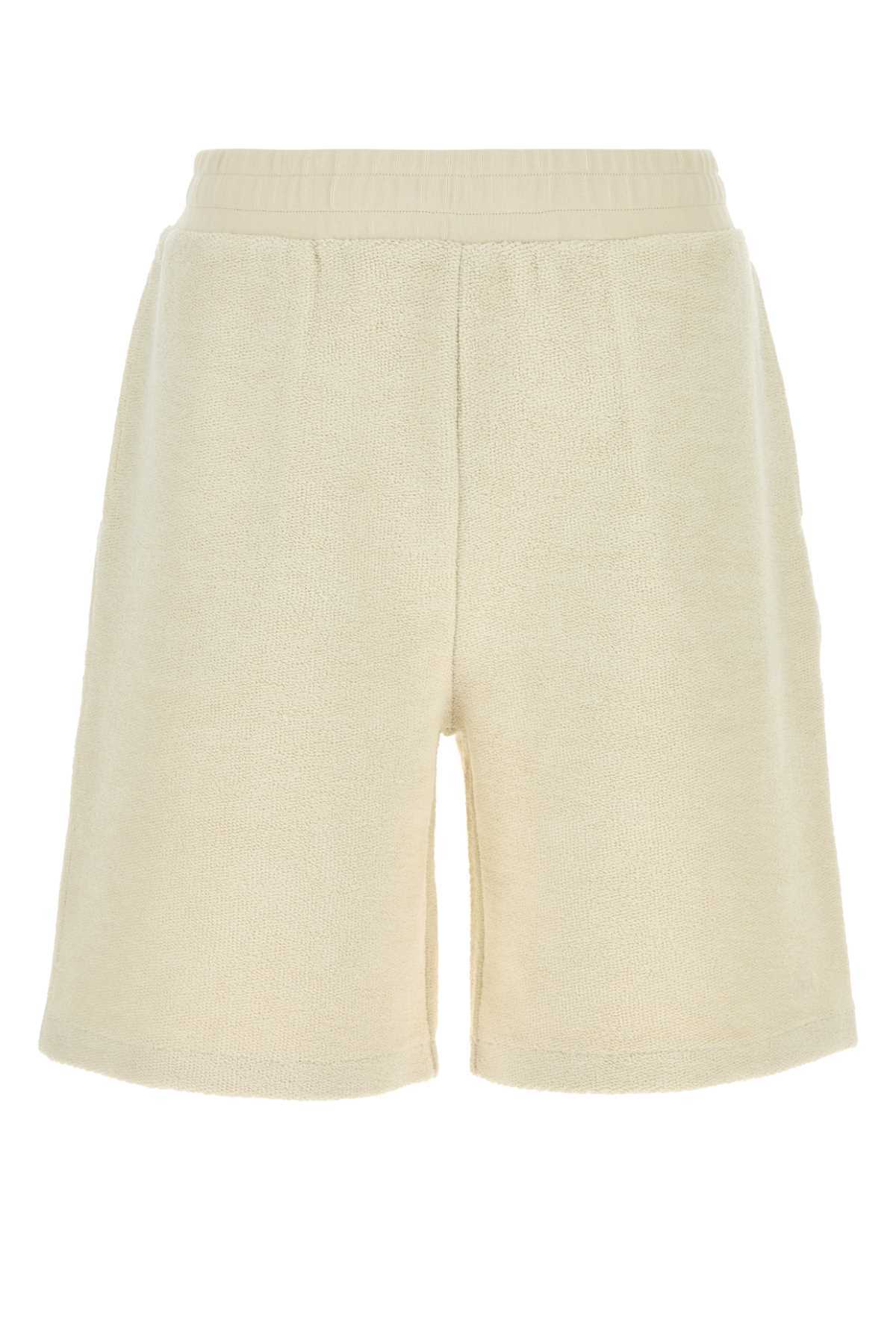 Ami Alexandre Mattiussi Ivory Terry Fabric Bermuda Shorts - Ivory - Image 1 of 2