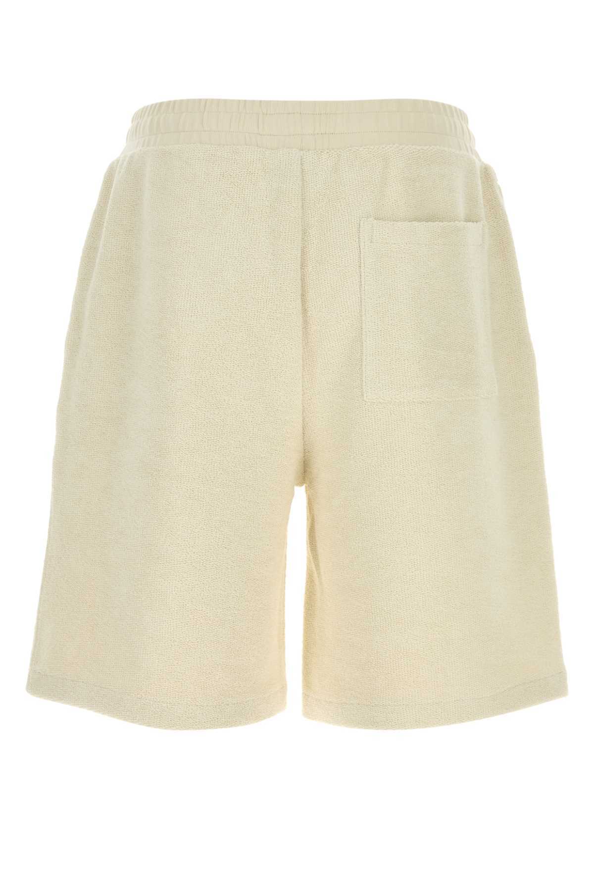 Ami Alexandre Mattiussi Ivory Terry Fabric Bermuda Shorts - Ivory - Image 2 of 2