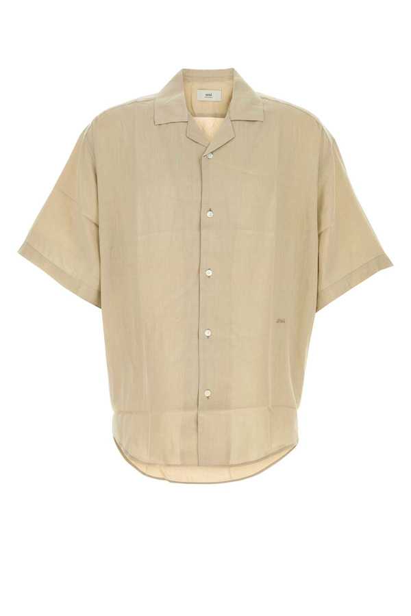 Ami Alexandre Mattiussi Beige Viscose Shirt - WHITECOFFEE