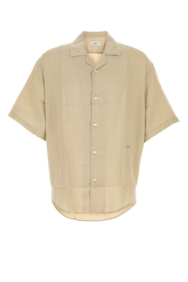Ami Alexandre Mattiussi Beige Viscose Shirt - WHITECOFFEE