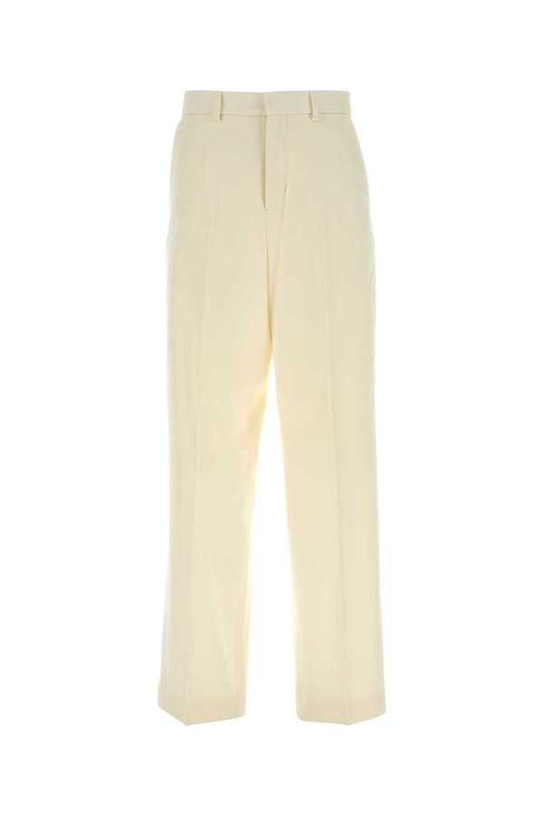 Ami Alexandre Mattiussi Wide-Leg Wool Pants - Ivory