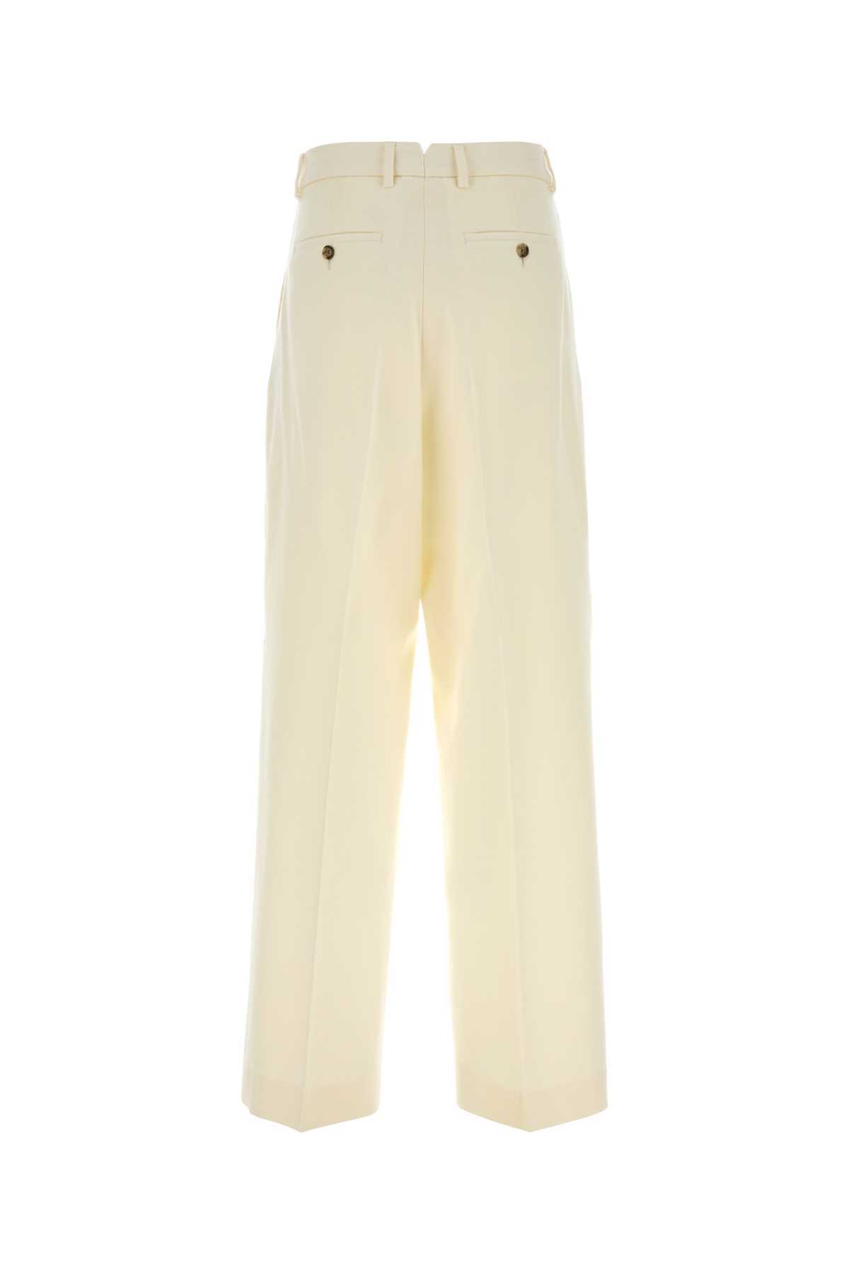 Ami Alexandre Mattiussi Wide-Leg Wool Pants - Ivory - Image 2 of 2