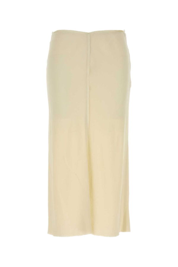 Ami Alexandre Mattiussi Ivory Stretch Viscose Skirt - Ivory