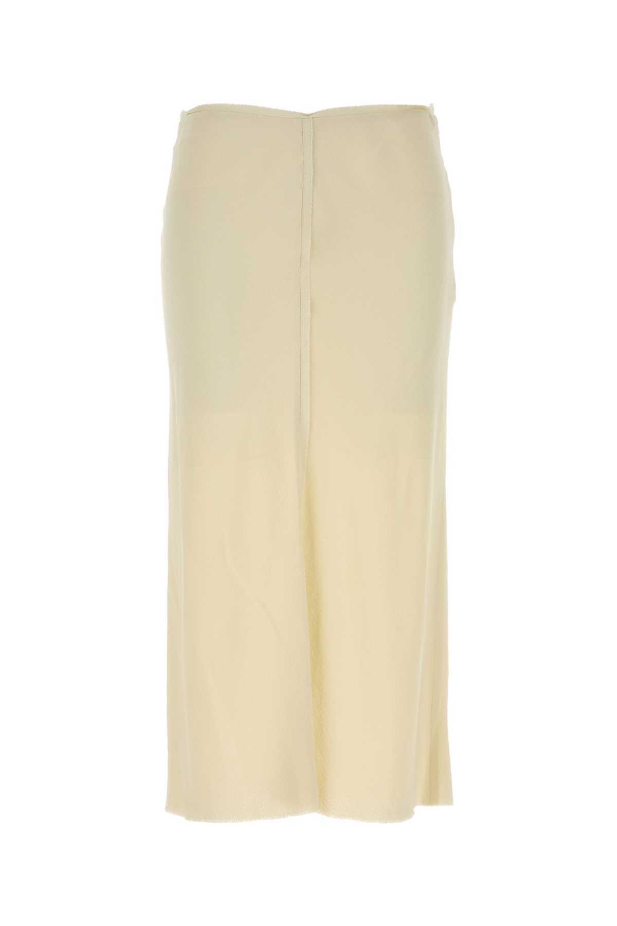 Ami Alexandre Mattiussi Ivory Stretch Viscose Skirt - Ivory - Image 1 of 2