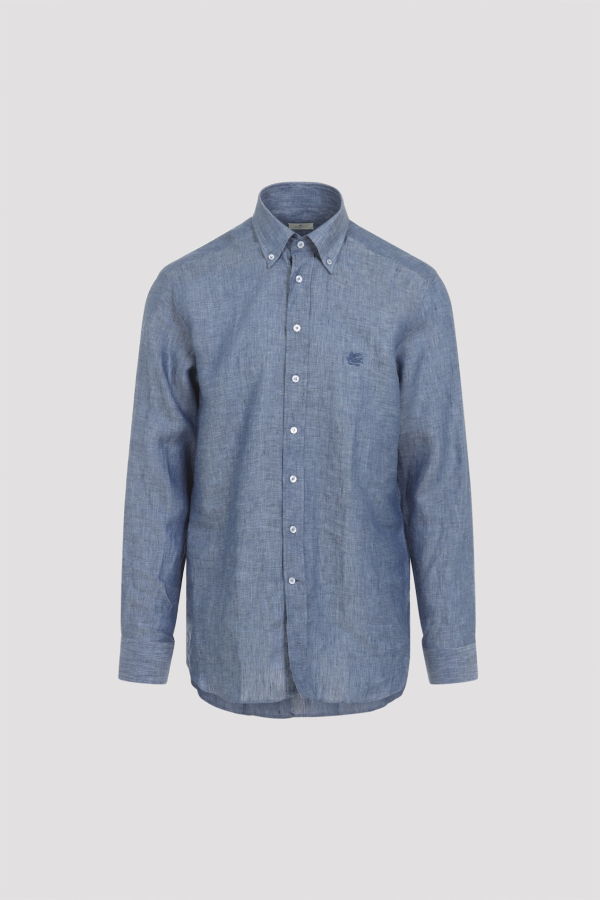 Etro Roma Logo Shirt - Air Force Blue