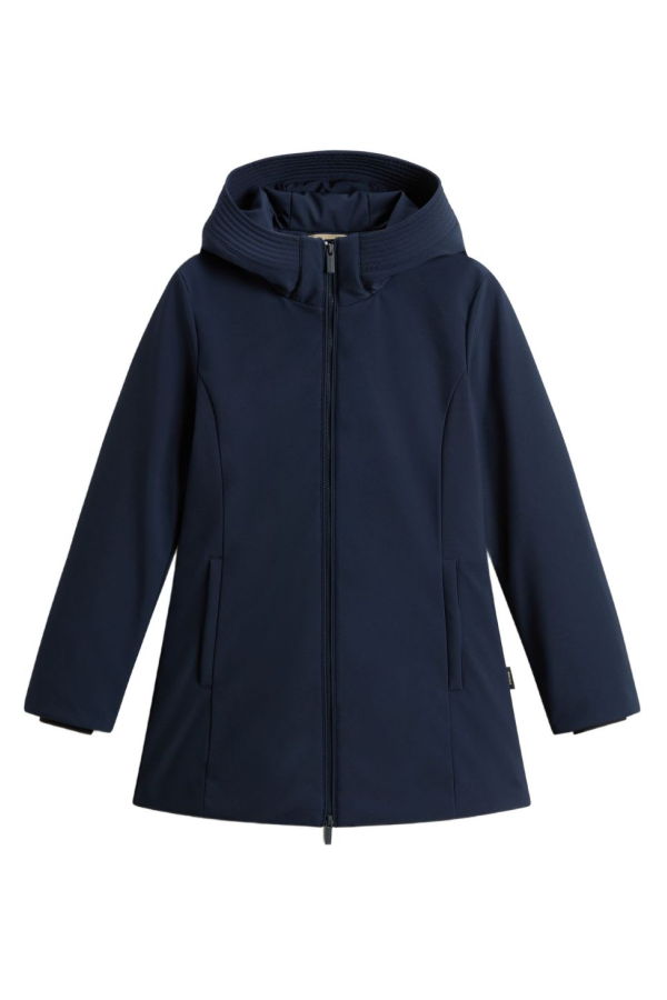 Woolrich Midi Parka Coat - Blue