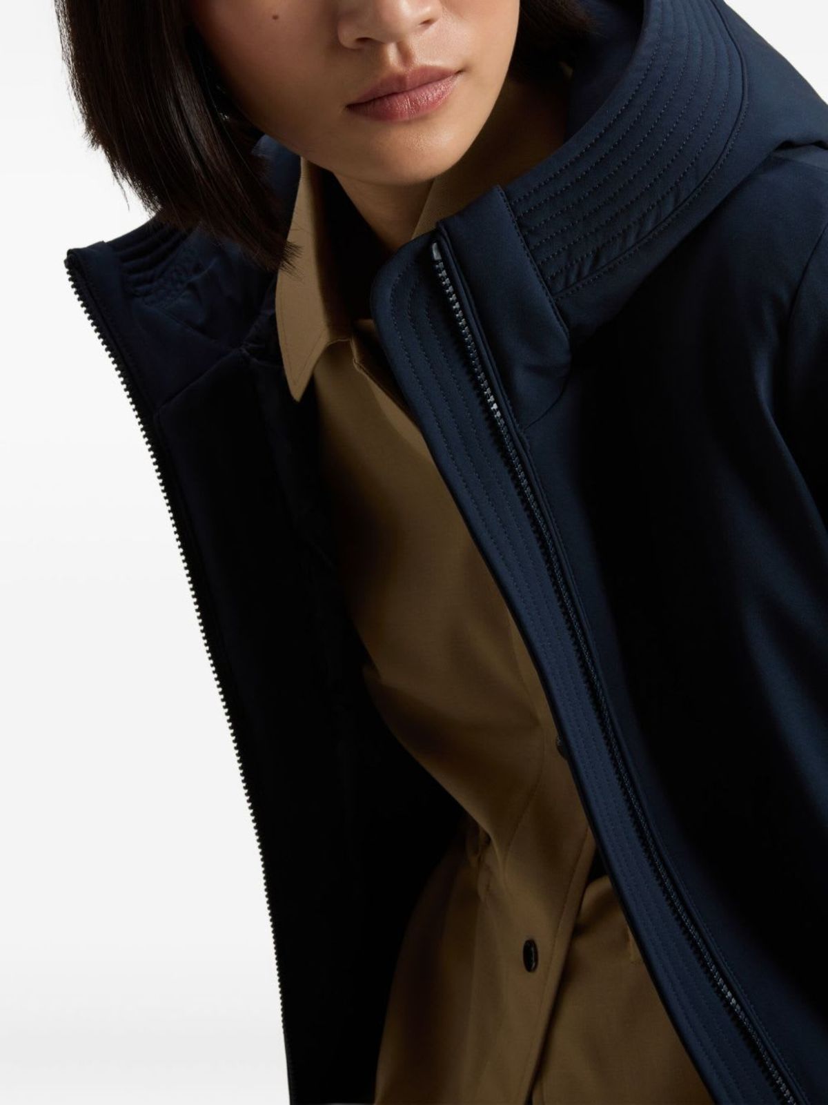 Woolrich Midi Parka Coat - Blue - Image 3 of 5