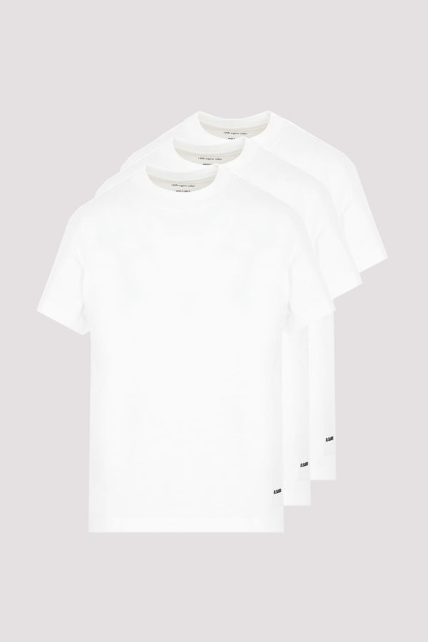 Jil Sander 3 Pack T-Shirt Top - White