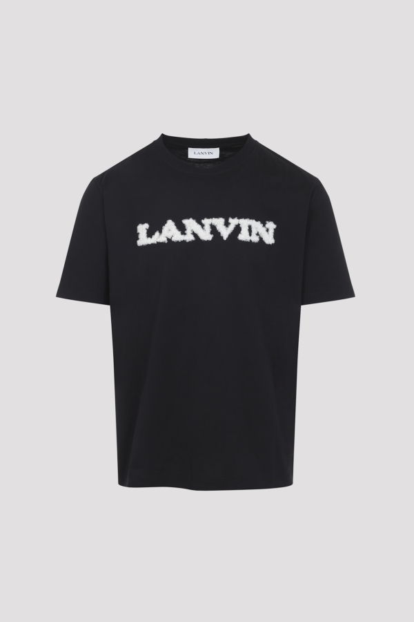 Lanvin Shearling Detail T-Shirt - Black