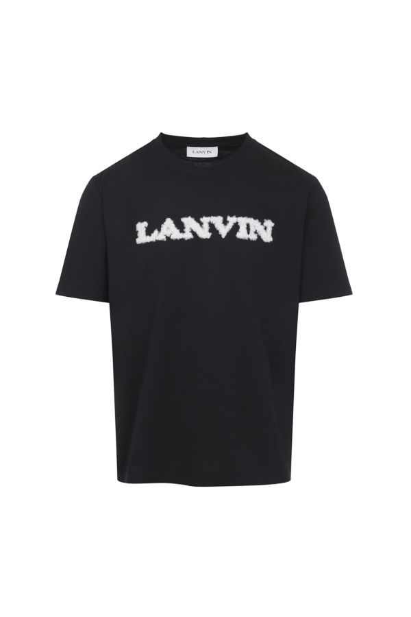 Lanvin Shearling Detail T-Shirt - Black