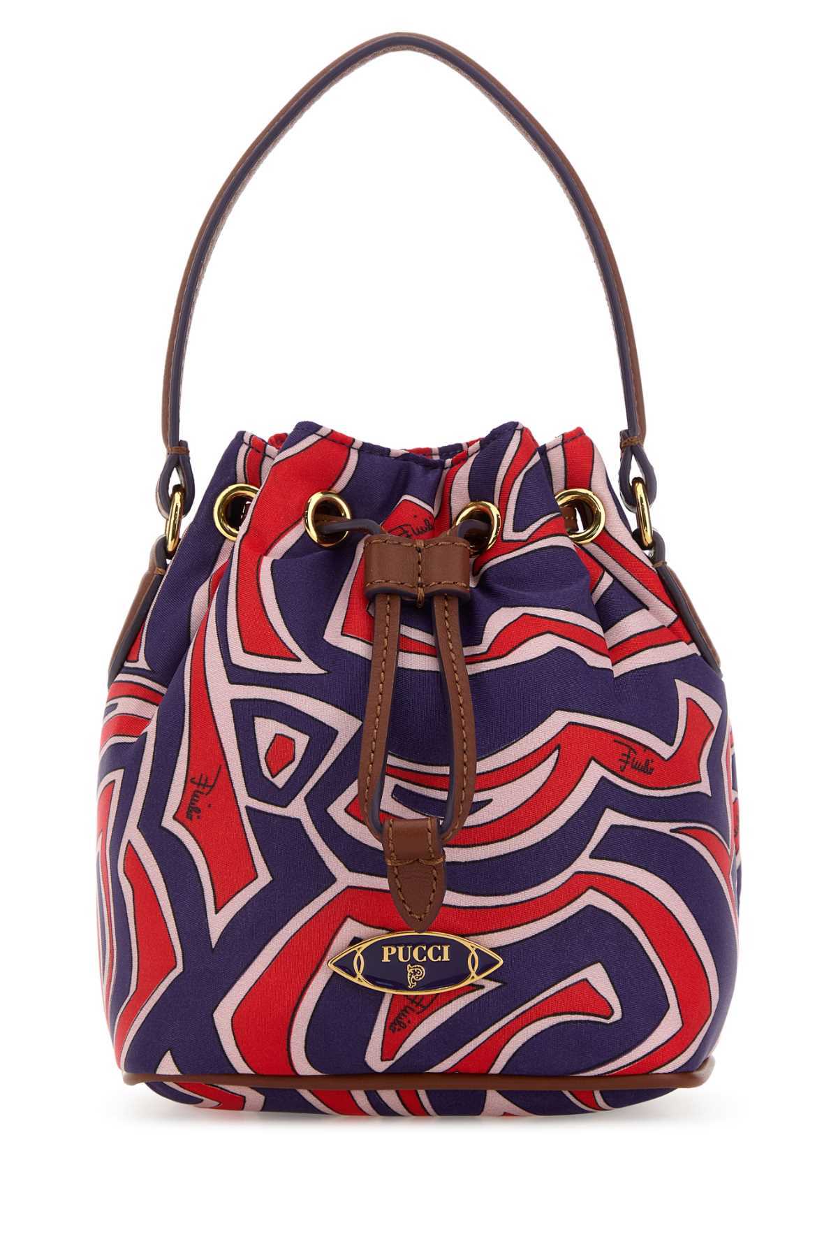 PUCCI Printed Canvas Bucket Bag - Multicolor - Image 1 of 2